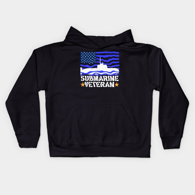 Submarine veteran USA American hero veterans day Kids Hoodie by design-lab-berlin